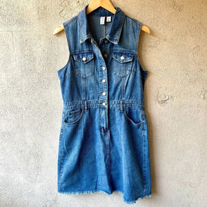 NWOT Joie Sleeveless Denim Dress Size Large